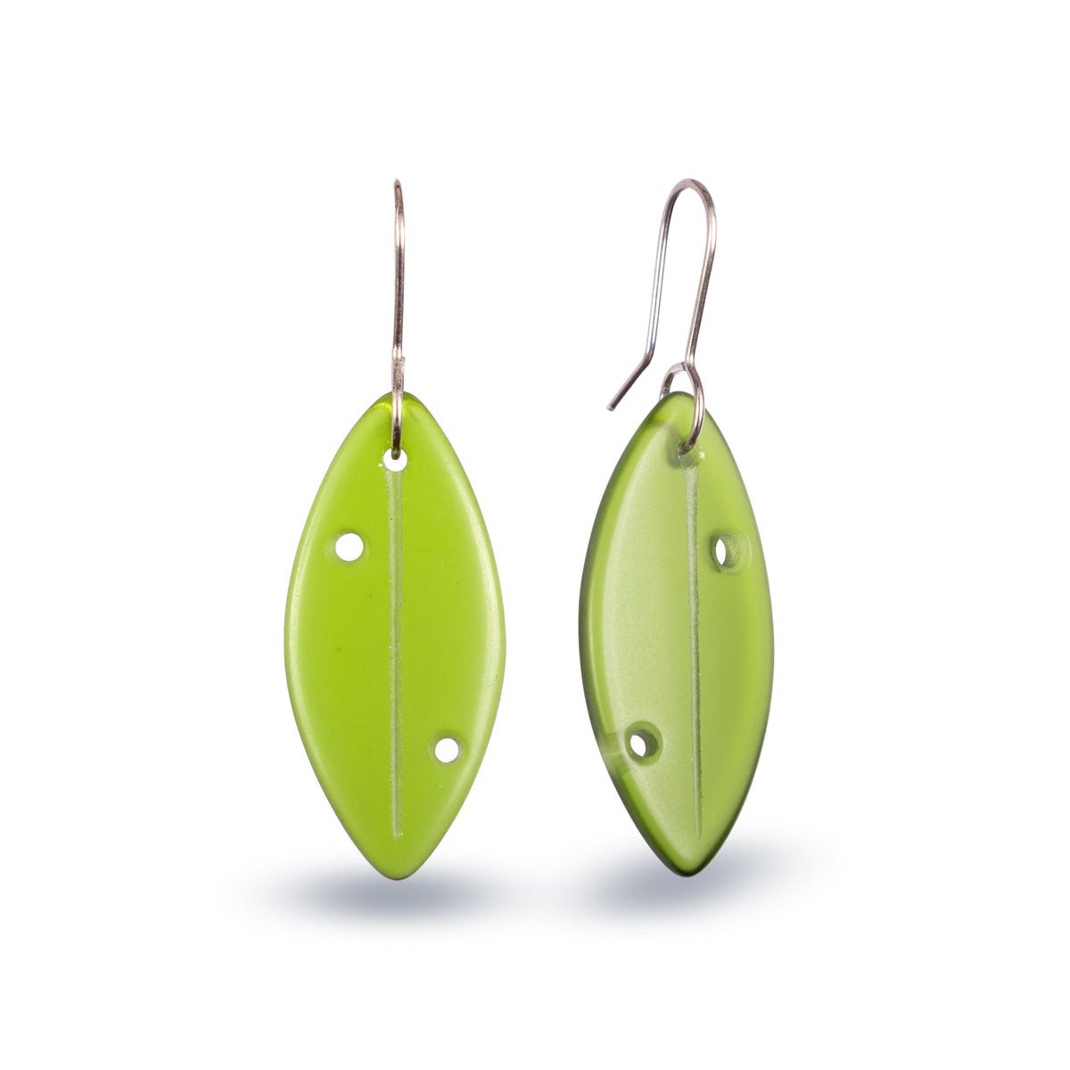 Pōhutukawa Leaf Earrings Green