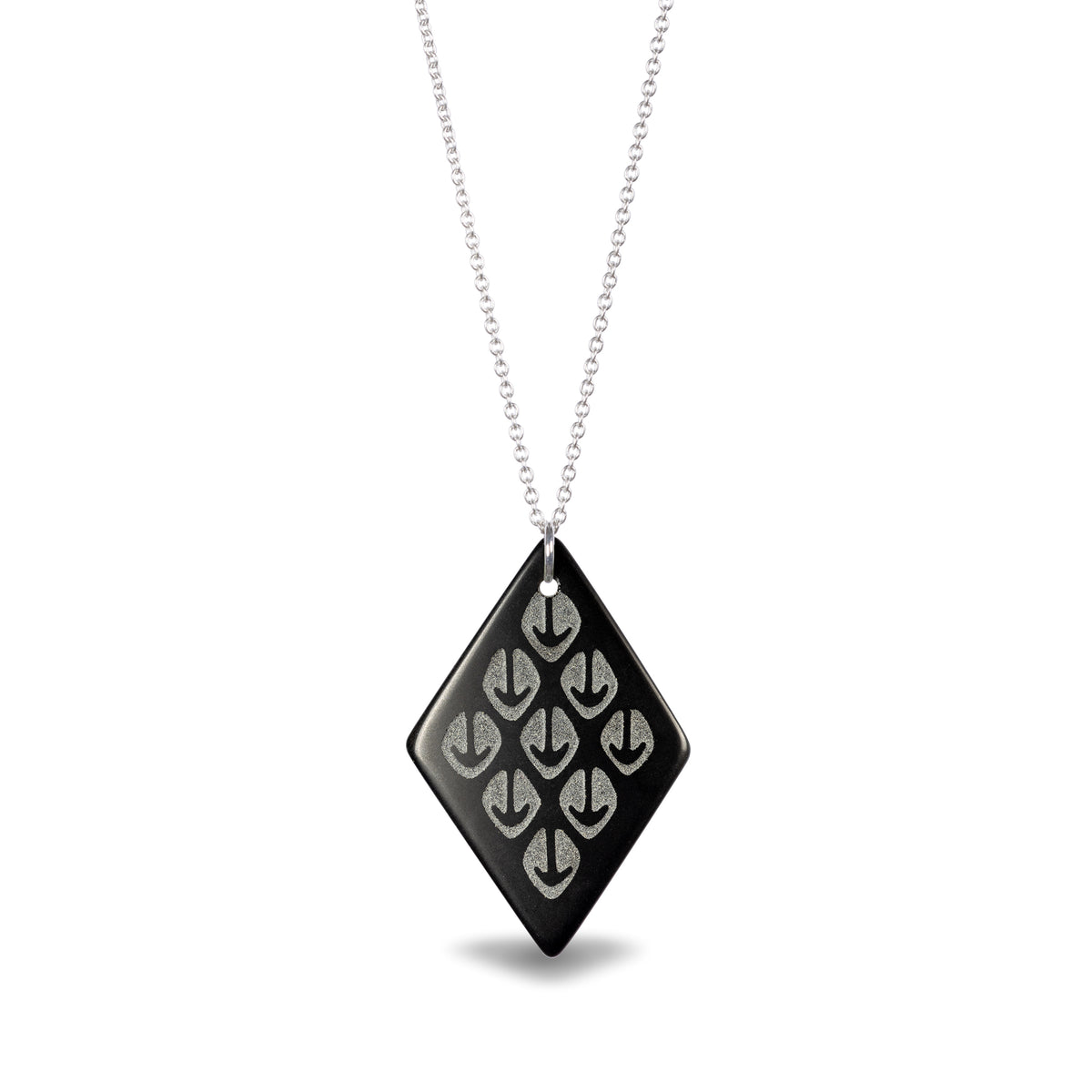 Ponga Diamond Pendant Black