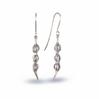 Silver Kōwhai Pod Earrings Small