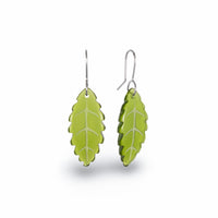 Pukatea Leaf Earrings Green