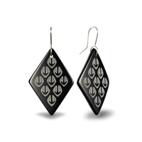 Ponga Diamond Earrings Black