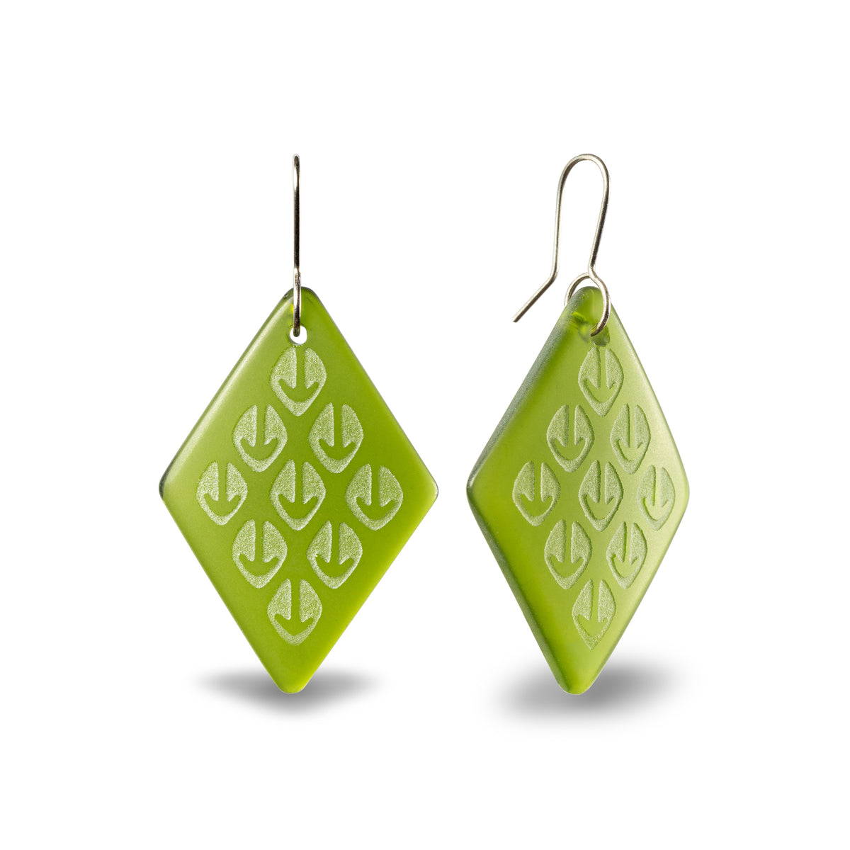 Ponga Diamond Earrings Green