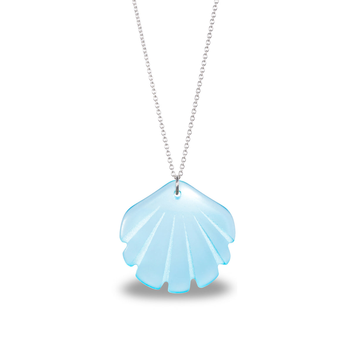 Scallop Shell Pendant Light Blue