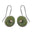 Silver Greenstone Disc Earrings