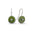 Silver Greenstone Disc Earrings