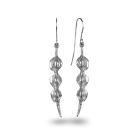 Silver Kōwhai Pod Earrings