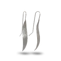 Silver Leaf Earring Large