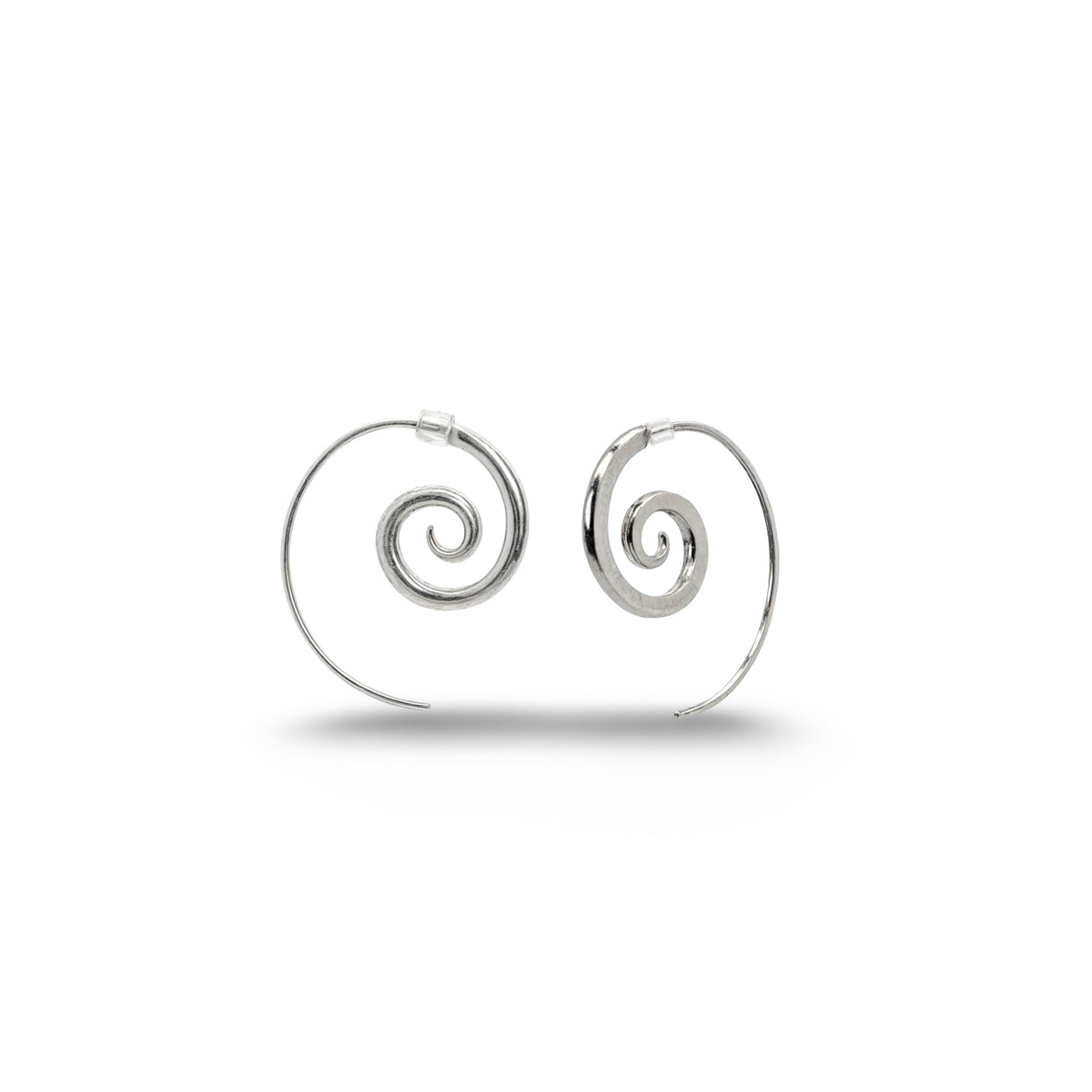 Spiral Sterling Silver Earrings Medium