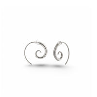 Spiral Sterling Silver Earrings Small