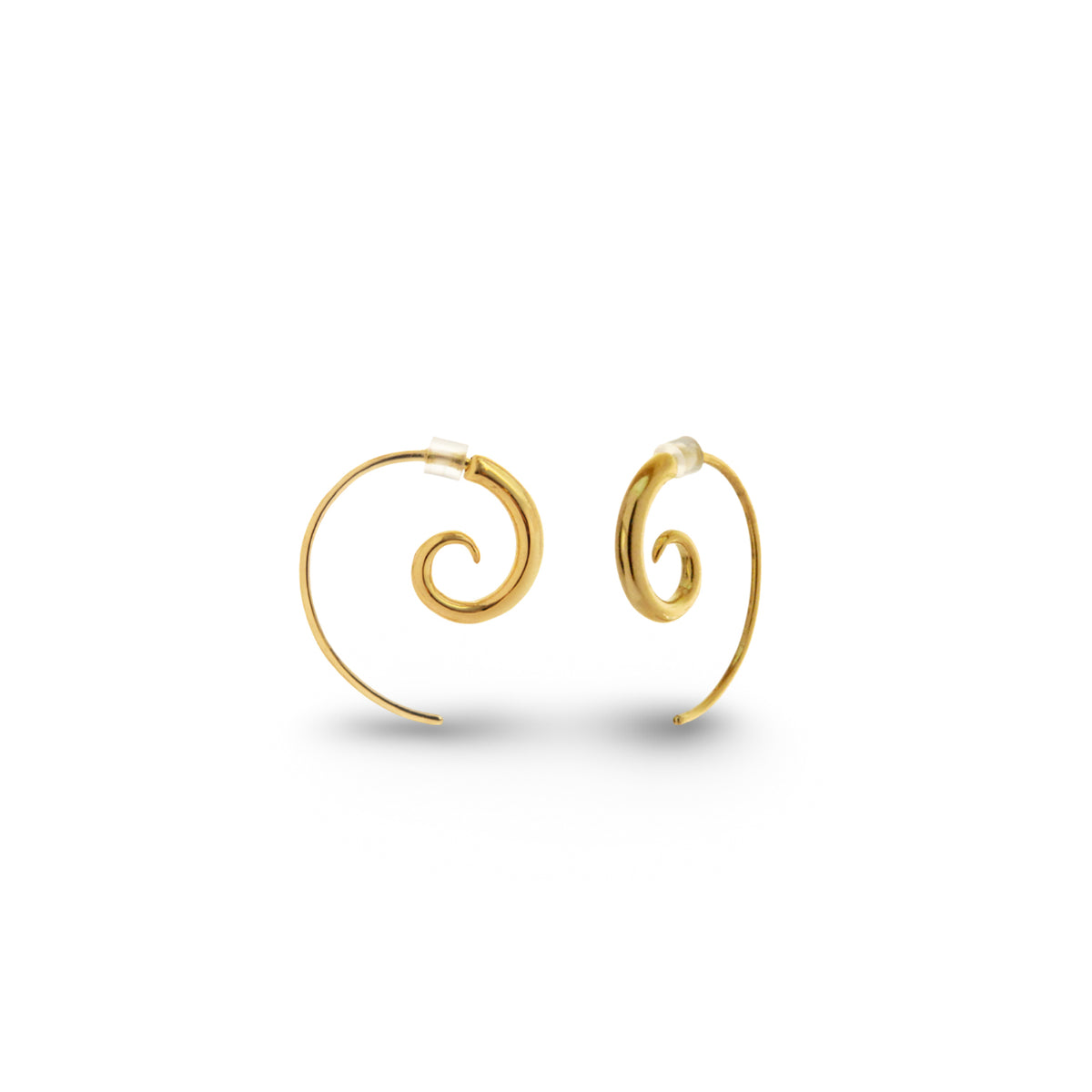 Spiral Earrings Gold Plated