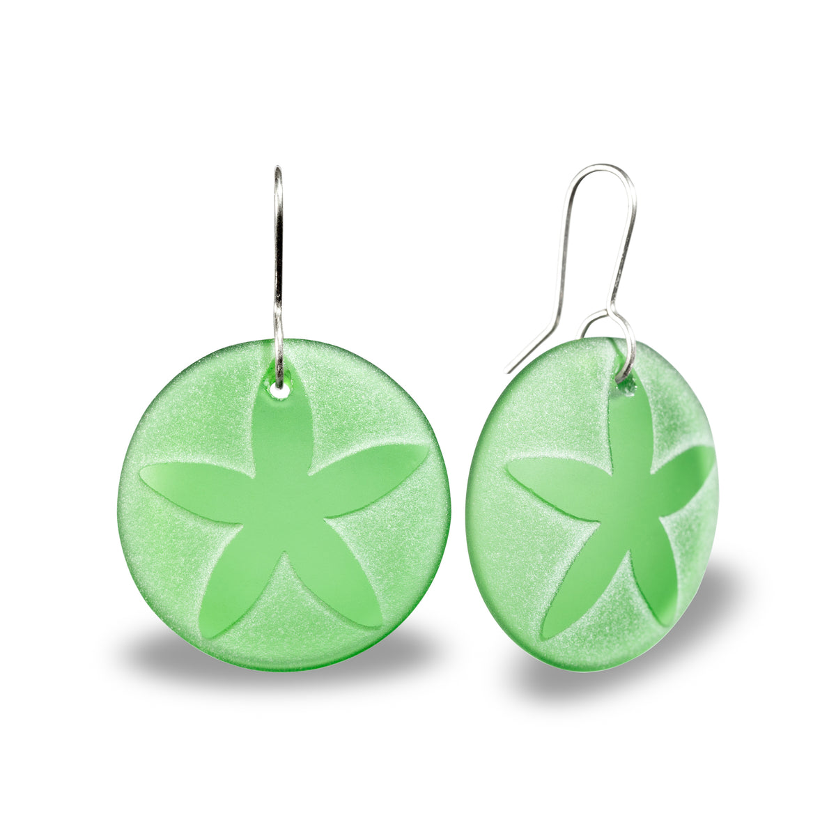 Starfish Earrings Large Green