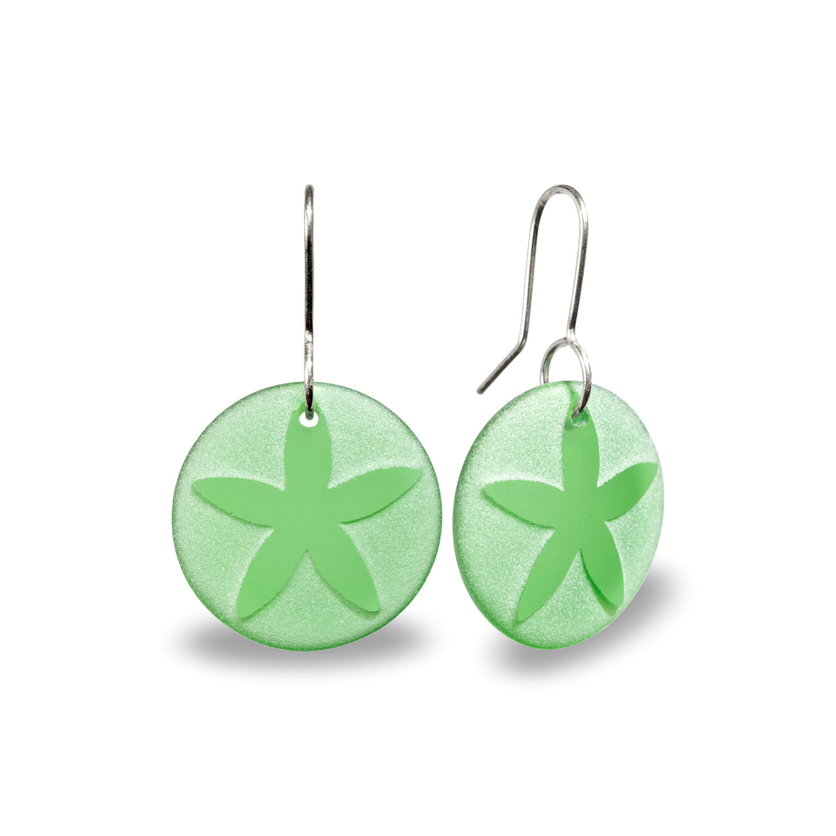 Starfish Earrings Small Green