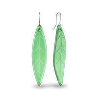 Tawa Leaf Earrings Green