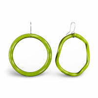 Funky Hoop Earrings M/L Green