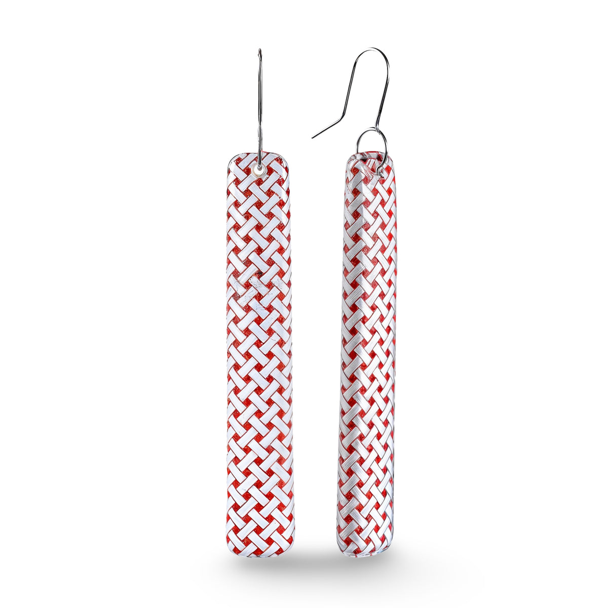 Woven Flax Long Drop Earrings Clear - 30% off