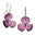 Bombay Flower Earrings Purple and Dark Blue