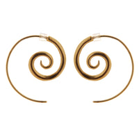 Gold Spiral Earrings Medium