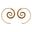 Gold Plated Spiral Earrings