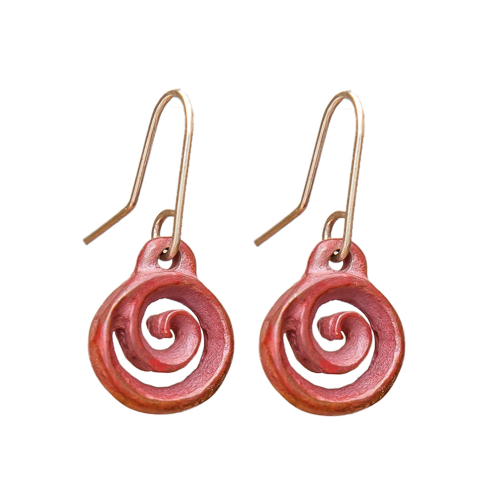 Koru Drop Earrings Copper