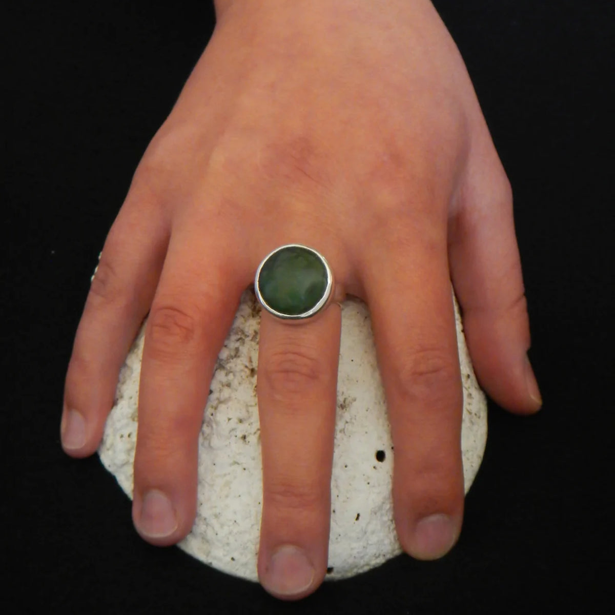 New Zealand Greenstone Ring - Small
