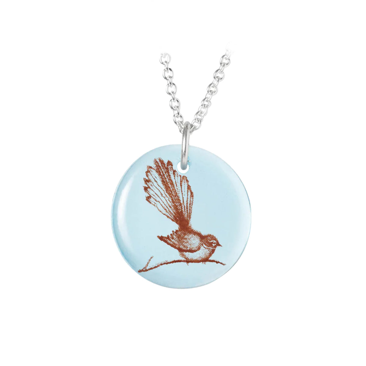 Glass Fantail Disc Pendant Small