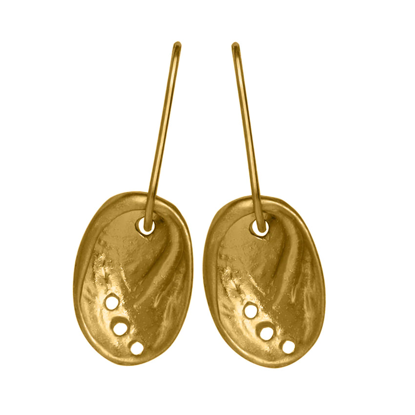 Baby Pāua Earrings Gold