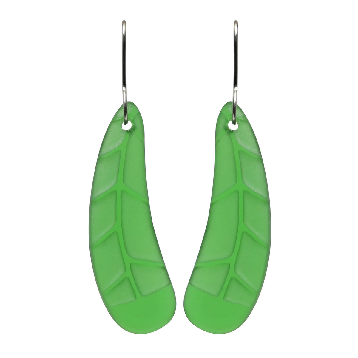 Huia Feather Earrings Green