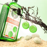 Kina Shell Earrings with Jagermeister bottle