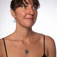 Rātā Flower Earrings and Pendant Light Blue