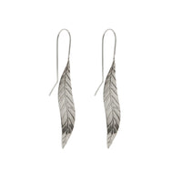 Silver Leaf Earrings Small