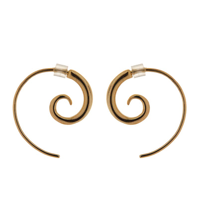 ANTIQUEGOLD SPIRAL EARCUFF (RJEC84) | Handmade Designer Jewellery Mumbai  India