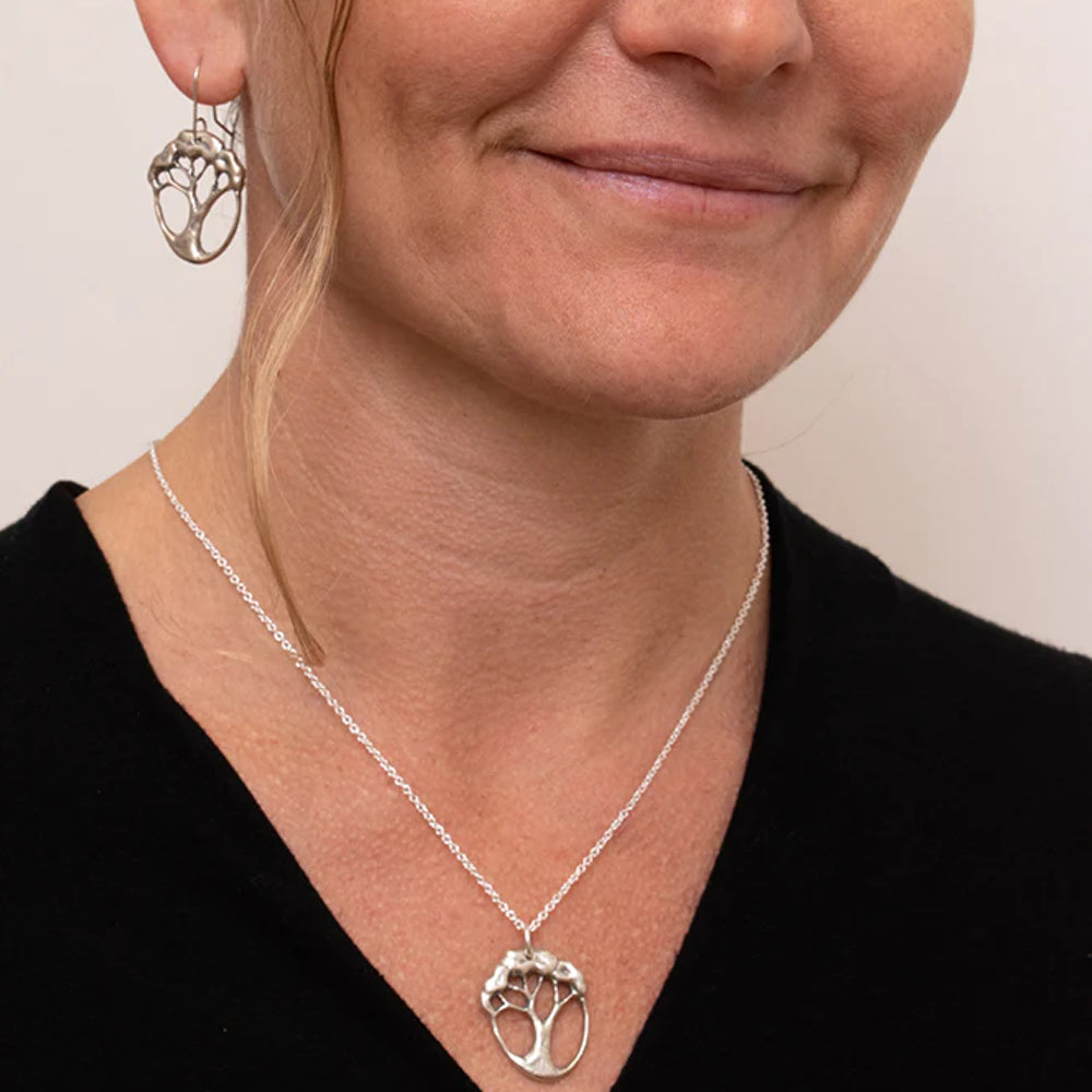 Pōhutukawa Earrings and Necklace
