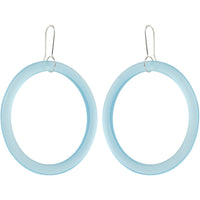 Large Hoop Earrings Light Blue