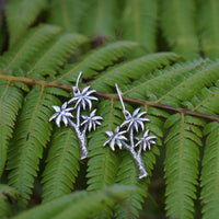 Cabbage Tree Earrings Silver