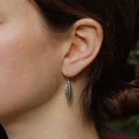 Hebe Pod Earrings Silver on Model