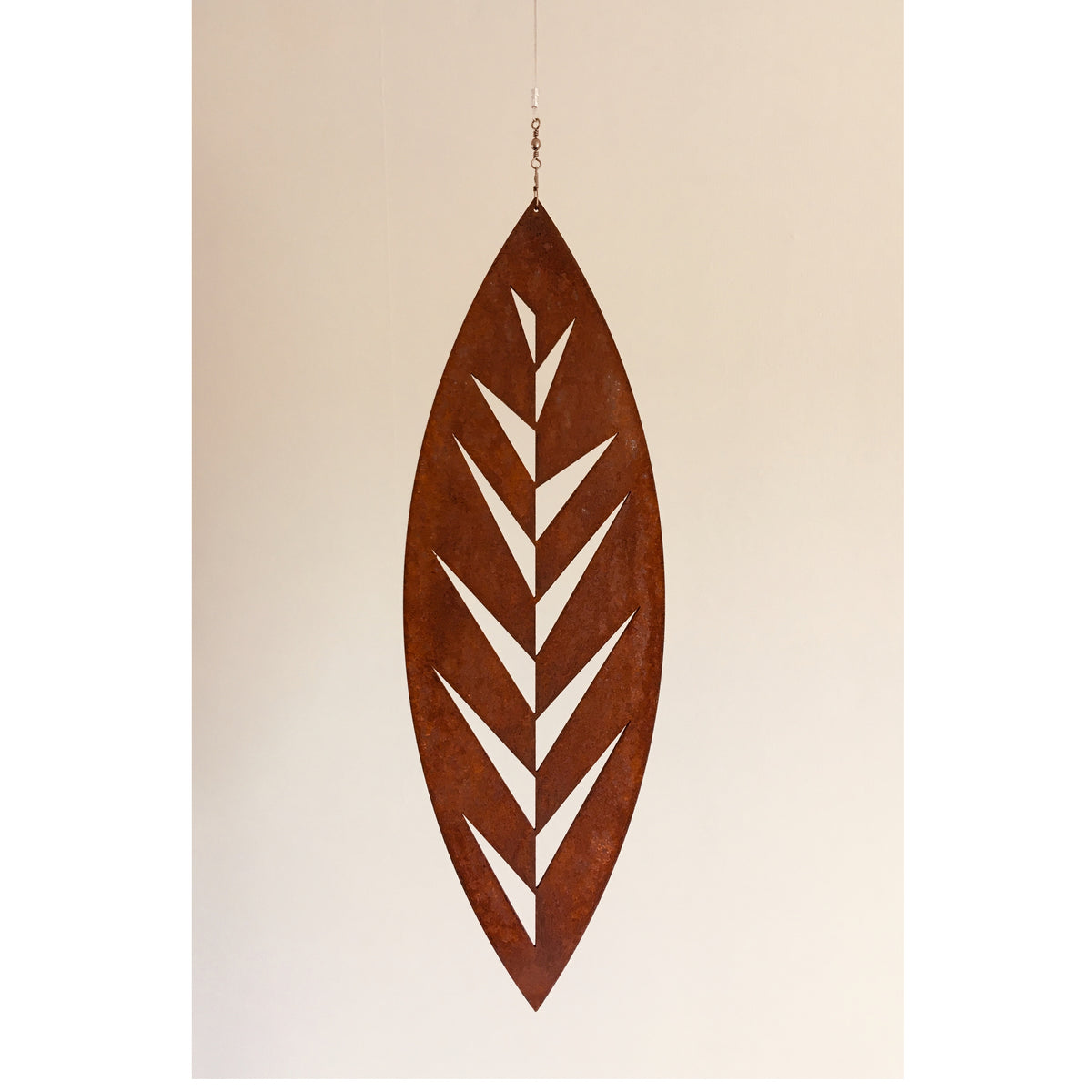 Leaf Corten Spinning Garden Art