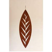 Leaf Corten Spinning Garden Art