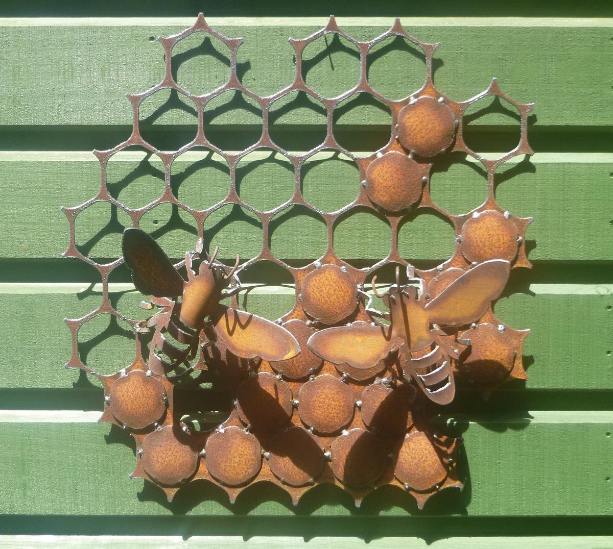 Honeycomb with Bees  Garden Art