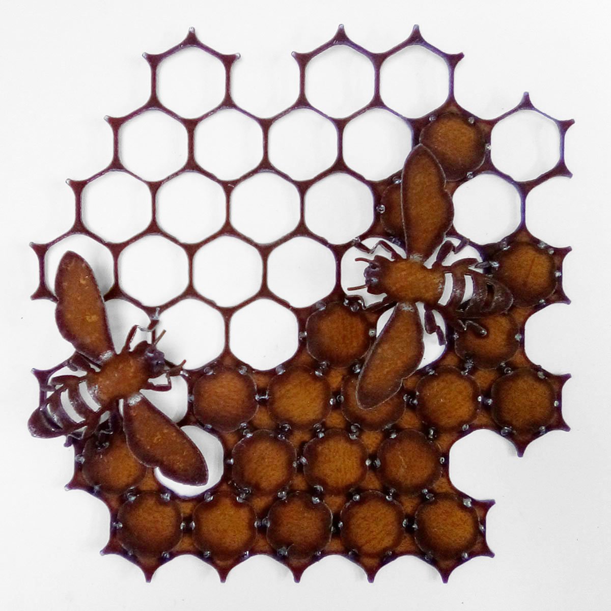 Honeycomb with Bees  Garden Art