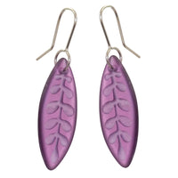 Kōwhai Leaf Earrings Purple