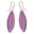 Purple Kōwhai Leaf Earrings