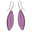 Purple Kōwhai Leaf Earrings