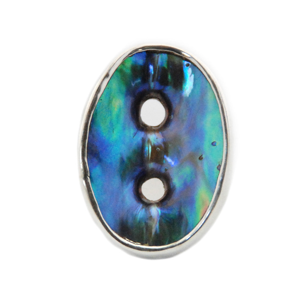 Pāua Double Hole Ring