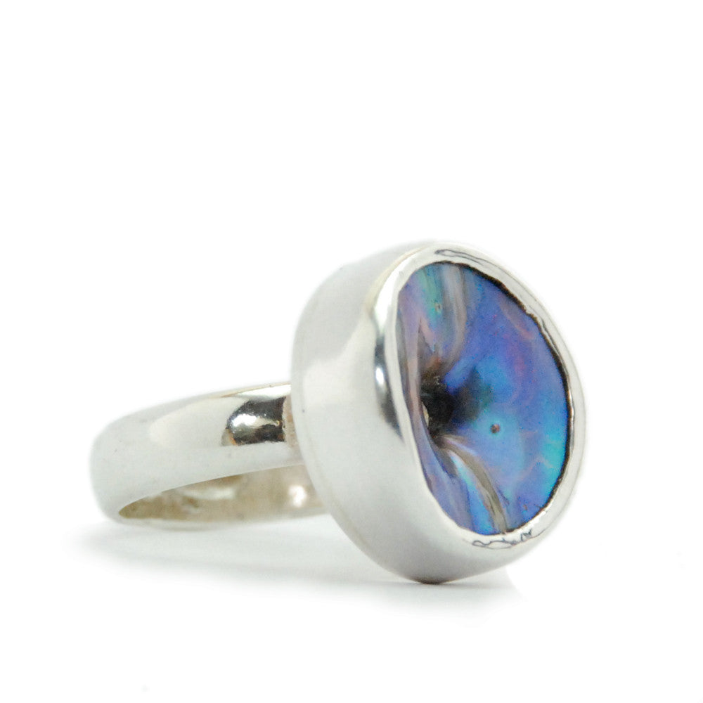 Pāua Single Hole Ring